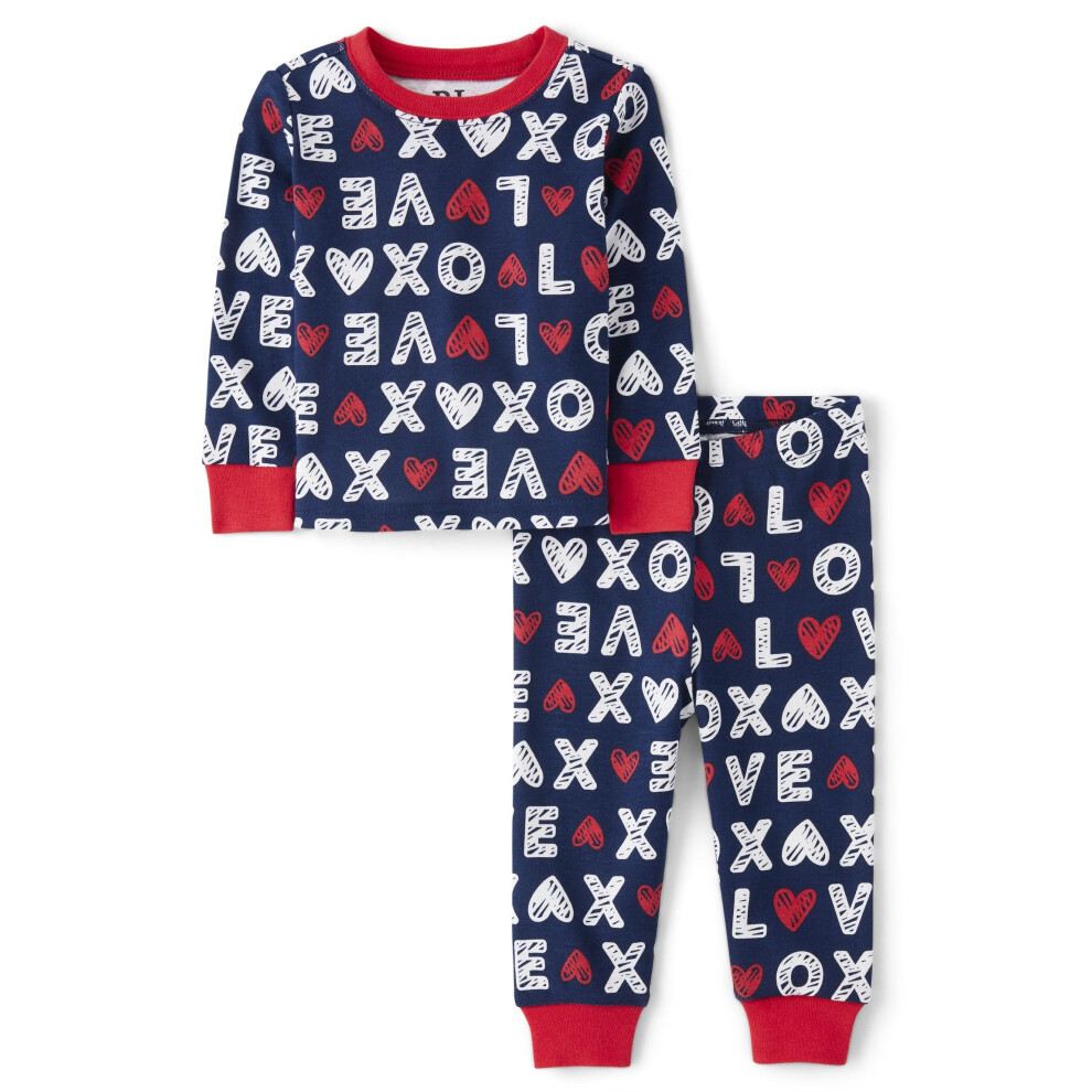 Pigiama Aderente The Children's Place E Toddler San Valentino 100% Cotone 0-3 Mesi-image