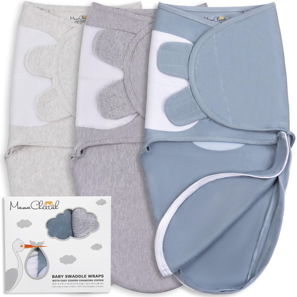 Baby Swaddle Blanket With Zipper Newborn Swaddle Sack Baby Swaddles Sleep Sack 0-3 Months Baby Swaddle Wrap With Easy Change Zipper Fo Mama Cheetah