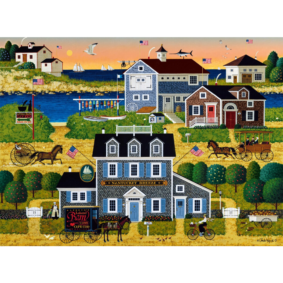 Buffalo Games - Charles Wysocki - Witch's Bay - Puzzle Da 1000 Pezzi Per Adulti - Puzzle Impegnativo Perfetto Per Serate Di Gioco - Dimensioni Finite 26,75 X 19,75-image
