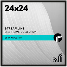 Americanflat 24x24 Picture Frame with Polished Plexiglass - Streamline Collection - Thin Square Picture Frame for Wall Display - Hanging Hardware Incl