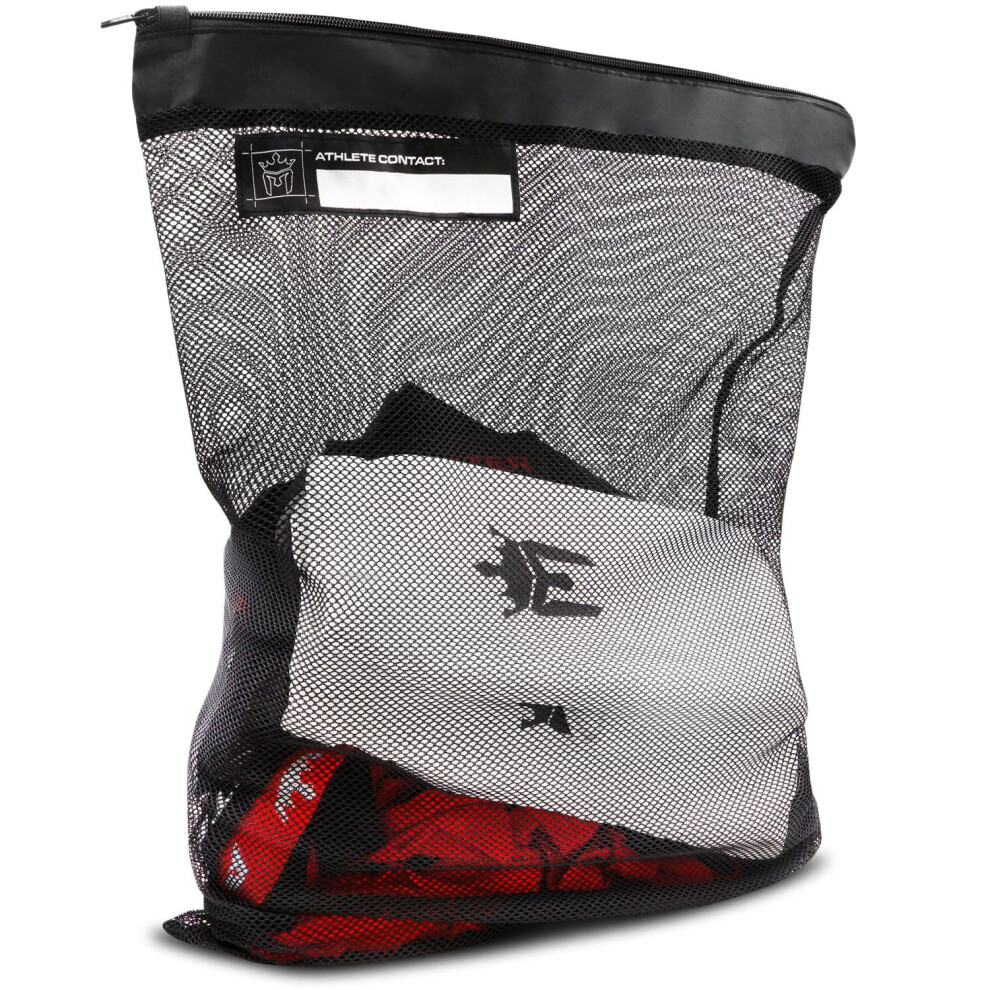Trousse de toilette Meister Athlete XL - Grand sac     linge sport en maille avec fermeture    clair - Noir