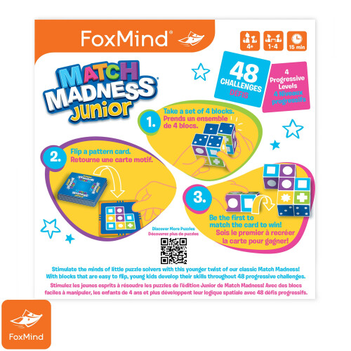 FoxMind Games: Match Madness Junior A Pattern Matching Puzzle Game Make The Match in a Flash Develops Visual Recognition and fine Motor Skills Pl 2