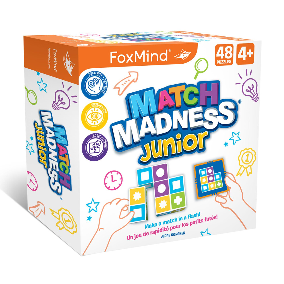 FoxMind Games: Match Madness Junior A Pattern Matching Puzzle Game Make The Match in a Flash Develops Visual Recognition and fine Motor Skills Pla