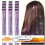 CelineBella Tinsel de Cabelo Roxo Clip para Meninas para Festa Cosplay Presente de Natal Ano Novo (24 Polegadas, 12 Pcs) 1