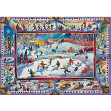 Buffalo Games - John H Burrow - Winter Pickup - 300 Piece Jigsaw Puzzle for Adults -Challenging Puzzle Perfect for Game Nights - Finished Size is