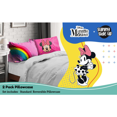 Sunny Side Up Disney Minnie Mouse 2 Pack Αντιστρεφόμενα Μαξιλαροθήκες - Super Μαλακά Καλύμματα 1