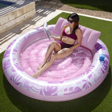 Sloosh Brunungs-Pool-Liegeschwimmer, Luxus-Stoff, groe Poolschwimmer, aufblasbarer Seeschwimmer, robuste Sonnenwanne fr See, Outdoor-Hinterhof-Swi