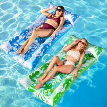 Sloosh Flutuador Inflável para Piscina - 2 Pacotes XL Flutuadores para Tomar Sol com Apoio de Cabeça