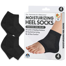 Dr. Frederick Hidratante Original Meias de salto para tratamento de calcanhar rachado - 2 pares - Meias de salto para p   s seco - Reparo de salto