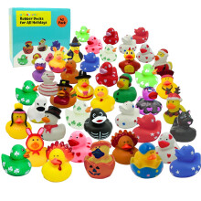 Rubber Ducks for All Holidays Bulk 42 Pack - Includes 6 of Each Holiday Christmas Valentines Easter Duckies Bath Toys for Kids Gift for Jeep