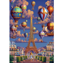 Buffalo Games - Dowdle - Ballons au-dessus de Paris - Puzzle de 300 pièces pour adultes