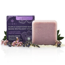Viori Purple Conditioner Bar - Realizzato artigianalmente con acqua di riso Longsheng e ingredienti naturali - Tonico per capelli biondi per neut