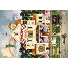 Buffalo Games - Charles Wysocki - Lady Liberty's Independence Day Enterprising - 500 Piece Jigsaw Puzzle for Adults Challenging Puzzle Perfect fo