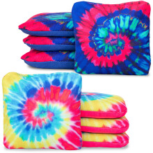Bolsas de Cornhole Play Platoon Tournament - Pro Estilo Dupla Face - Conjunto de 8 - 4 Tie Dye Claro & 4 Escuro