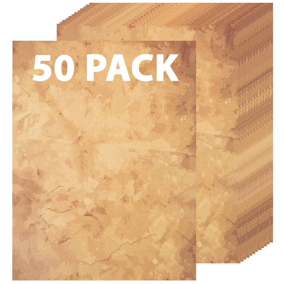 50 Balen Dekorativnho Vintage Papru | Vintage Stacionrn Papr | Pouit Pro Vytvren Historickch Dopisu Nadcasov Psan Kreslen Skic | Inkous-image