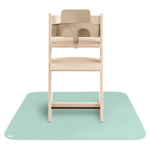 mushie Baby Splat Mat 42.5x42.5 Inch (Roman Green) | Water Resistant for Under High Chair and Infant Play
