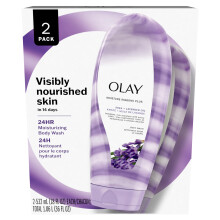 Olay Moisture Ribbons Plus Shea + Lavender Oil Body Wash 18 oz (Pack of 2)