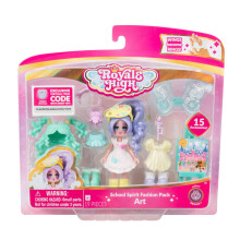 Royale High 3 School Spirit Fashion Pack: Art - Light Series 1-1 Figure with 15 Accessories - Wings Become Rings - Virtual Item Code Included - Ages