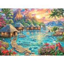 Buffalo Games - Chuck Pinson - Tropical Oasis - 1000 Piece Jigsaw Puzzle for Adults -Challenging Puzzle Perfect for Game Nights - Finished Size i