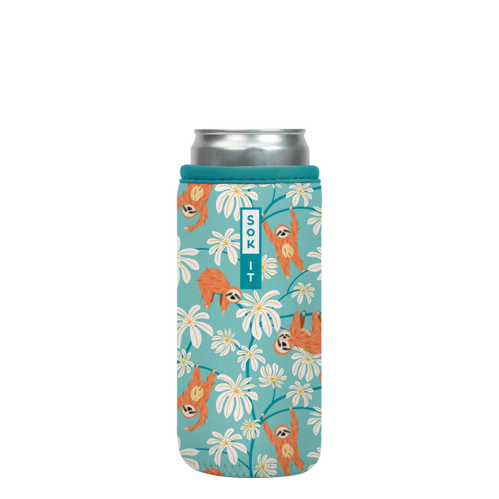 Housse Isolante En N Opr Ne Pour Canette De Bi Re Et De Soda Sok It Can (Manchon Fin Pour Canette De 12 Oz Slothing Around)-image