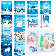 BenLouis 60 St Winter Mini Målarböcker Barn Polar Djur Pingvin Festfavoriter