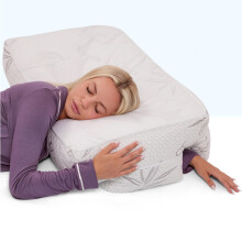 Wife Pillow - Medium Firm High Density Support. Orthopedic Arm Hole Slots for Relief of Shoulder & Neck Pain. Adjustable for Side  Back  Stomach Sleep