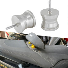 Para Yamaha TMAX530 T-MAX530 2012-2016 XMAX 300 X MAX 2018-2023 MOTOCYCH TRUSTO CABELO CANTADO CANTO DE FOI RISER CUSHION EXPENDENHA (prata)