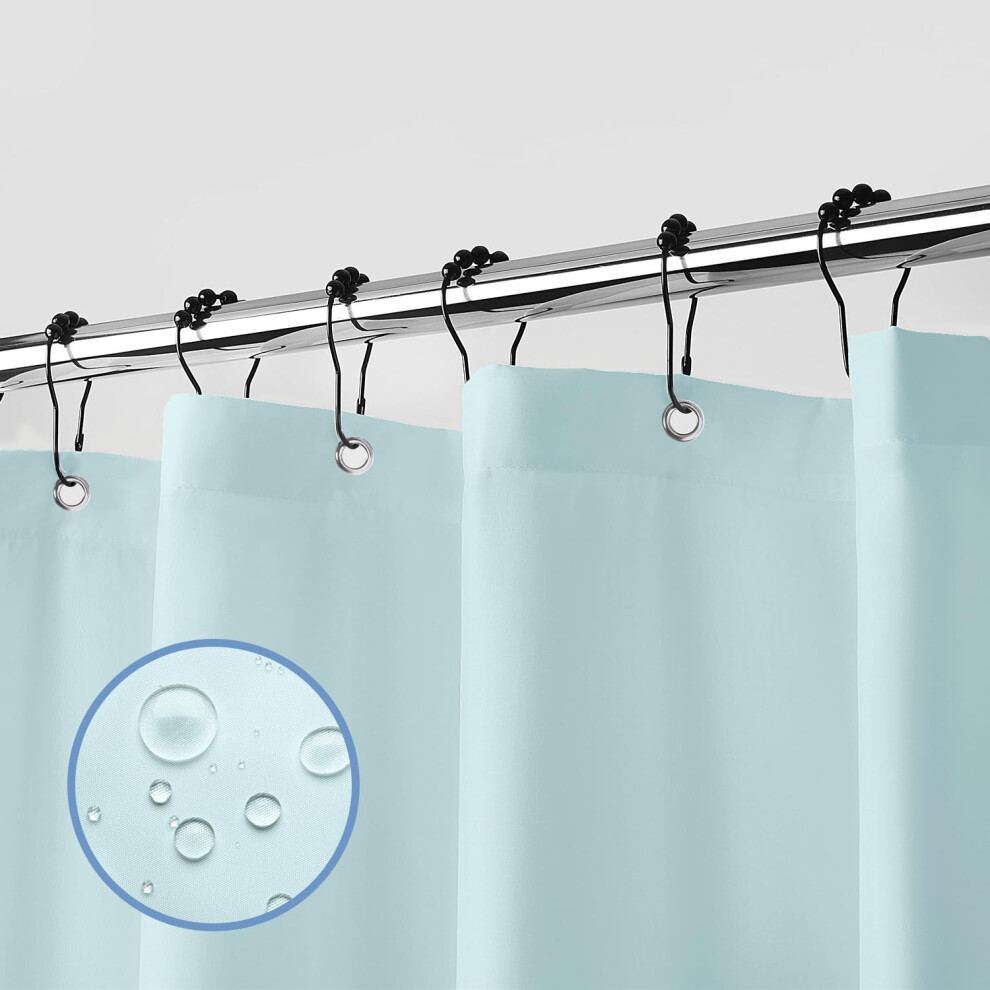 Rideau de douche en tissu imperm   able Downluxe - Doublure de douche en tissu doux avec 3 aimants - Rideaux de douche pour salle de bain - Lavable