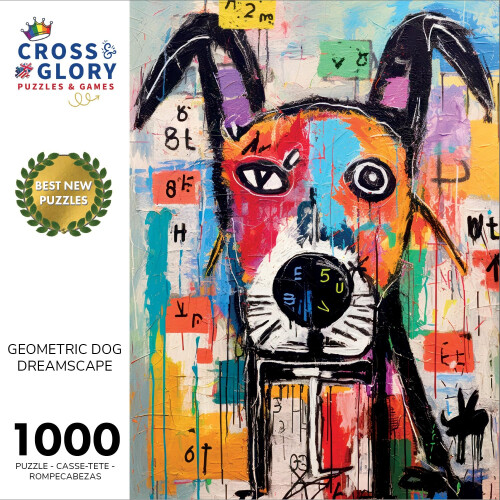 Cross & Glory Puzzles: Γεωμετρικό Παζλ Σκύλου, 1000 Τεμάχια, Μοντέρνα Διακόσμηση 1