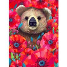 Cross & Glory - Koala's Poppy Paradise - 1000-dielna skladacka pre dospel ch | Modern umeleck dizajn | Sat nov povrch