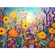 Cross & Glory - Sarah's Secret Garden Adventure - 1000 Piece Jigsaw Puzzle for Adults | Flower Garden Theme | Artistic Challenge | 20x27 Inches |