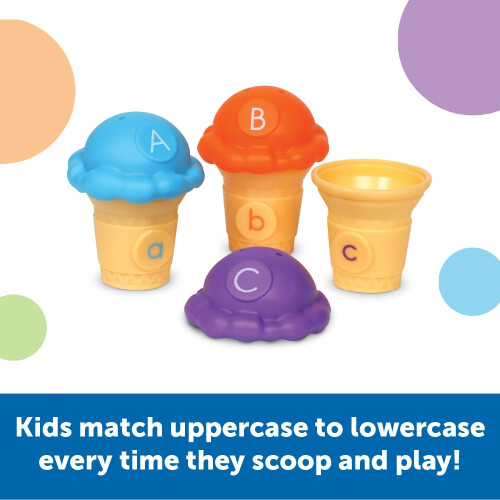 Learning Resources Learning Resources Mini Letter Scoops - Giocattoli Educativi per Bambini 3+, Giocattoli Montessori, 52 Pezzi 1