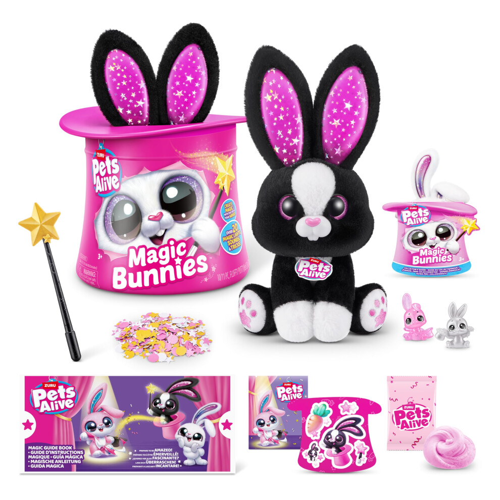 Pets Alive Magic Bunnies (Sootie) By Zuru Electronic Plush Unboxing Surprise Interactive Magic Toy Light