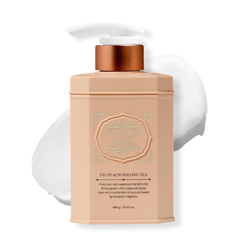 Teabless Peach Fig Oolong Tea Perfumed Body Lotion Daily Moisturizer Body Lotion For Dry Skin & Sensitive Skin Non-Greasy Slow Aging Fig Fruity S