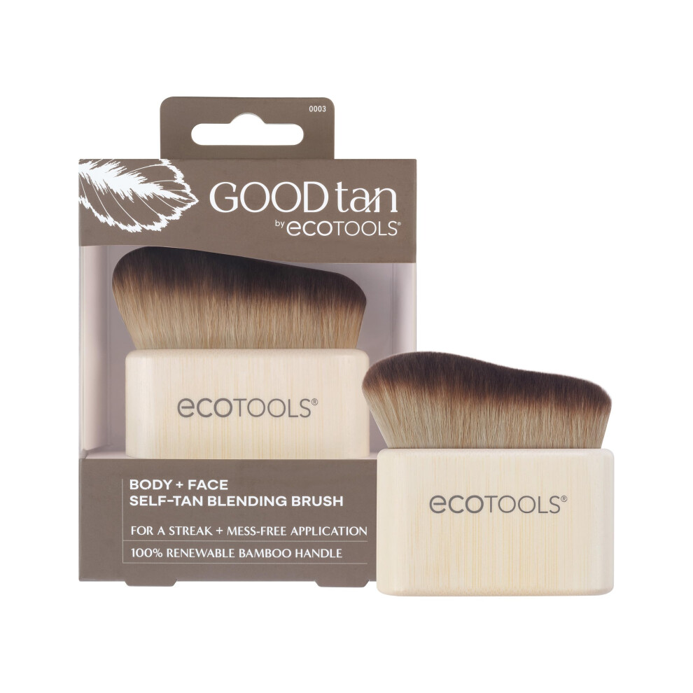 EcoTools Good Tan Body + Face Self-Tan Blending Brush  Kabuki Brush For Applying Self Tanner  Sunless Tanner Blending Brush  Eco Friendly Self Tanning