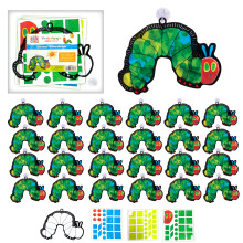Kreatywnosc dla dzieci bardzo glodne zapasy imprezowe Caterpillar: naklejki Suncatchers - 24 przyjecie urodzinowe Favors Party Party Favours dla