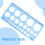 Circle Stencil Plastic Circle Template Multi-Function Circle Template til tegning Circle Stencils Circle Templates Drafting Tools (Blue) 2