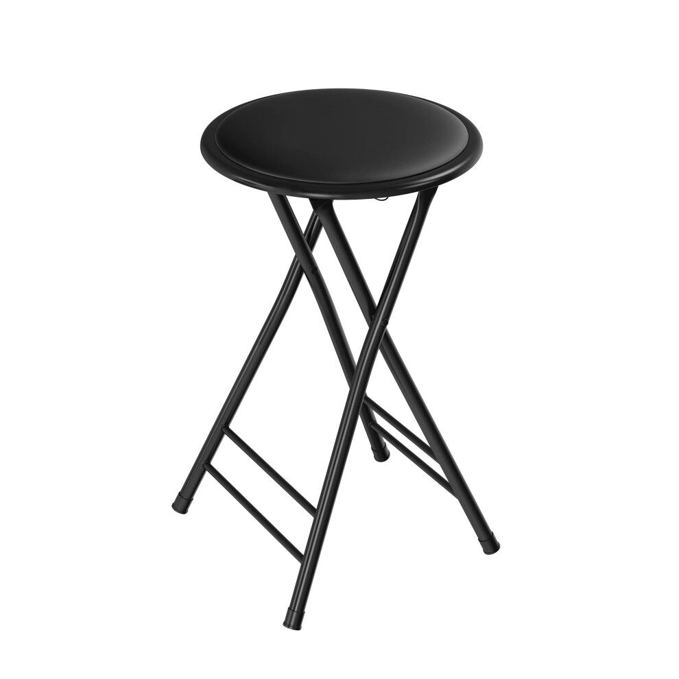 Tabouret pliant sans dossier de 61 cm (24 po) avec capacit    de charge de 102 kg (225 lb) pour cuisine ou salle de jeux - Tabourets de bar d'int   r