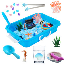 Agentlan Ozean Sensorisches Mlleimer Ozean Sinnes Wasserspielzeug mit Meerestier fr Kleinkinder Jungen und Mdchen Kinder Spielzeug Geschenk Sa