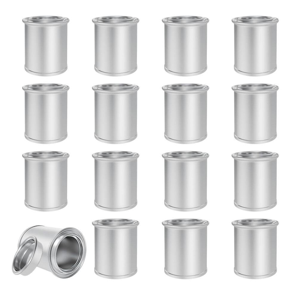 Esamploe 16 Pack Empty Metal Paint Cans with Lids(1/4 Pint Size) 1/2 Cup Capacity Touch Up Paint Containers Paint Storage Containers for Leftover Pain-image-OPC-PFRS2J8-NEW