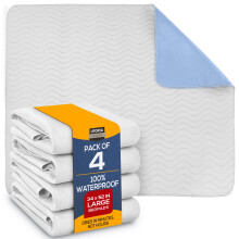 Utopia Bedding Changing Pad Liners Waterproof Bed Pads Washable 34x52 Inch - Bed Wetting Pads for Kids Waterproof Pads for Baby Quick Dry Nursing
