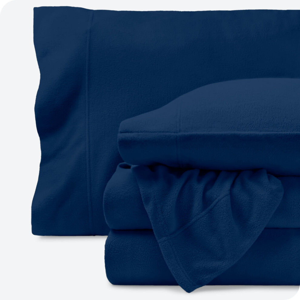 Bare Home Super Soft Fleece Sheet Set - Split Head Flex King Size - Extra Plush Polar Fleece No-Pilling Bed Sheets - All Season Cozy Warmth (Spl