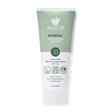 Aloe Up Mineral Sunscreen Lotion SPF 33 Broad Spectrum UVA/UVB Sunscreen Protector for Face and Body-With Gen2 Zinc Oxide and Aloe Vera Gel Dries Cle