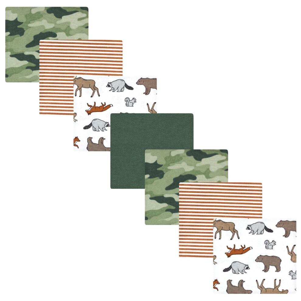 Hudson Baby Unisex Baby Katoenen Flanellen Ontvangstdekens Bundel Animal Adventure One Size-image