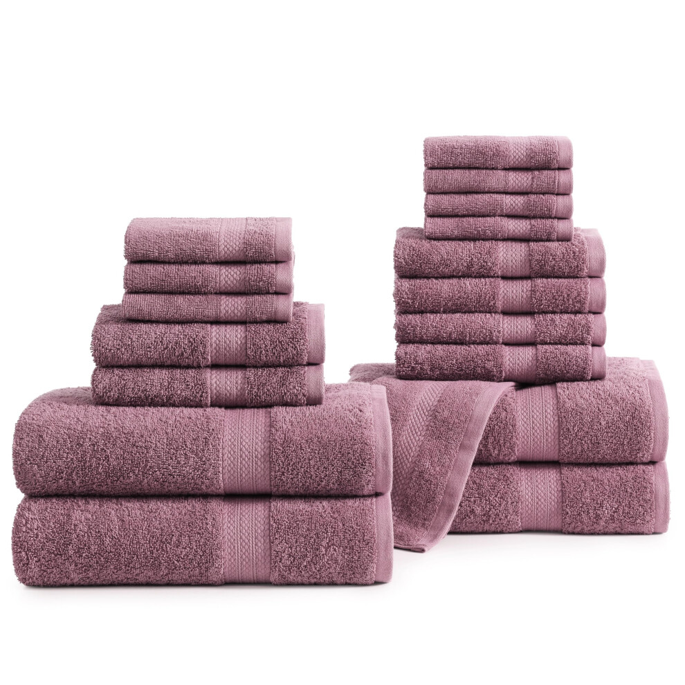 LANE LINEN Ensemble de serviettes de bain 100 % coton - Ensemble de 18 serviettes de bain - 4 serviettes de bain pour ensemble de salle de bain,