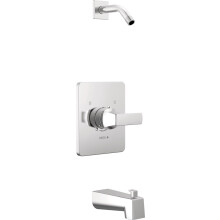Conjunto de Torneira de Banho e Chuveiro Delta Faucet Velum 14, Kit de Acabamento, Manípulo de Chuveiro, Cromado