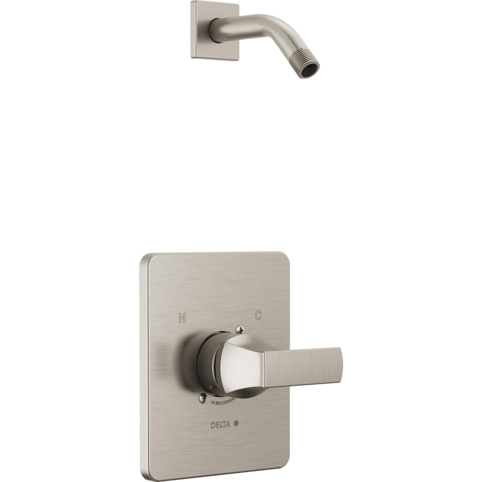 Delta Faucet Velum 14 Series Einzelfunktions-Duschventil-Verkleidungssatz Aus Geb Rstetem Nickel, Duschgriff, Delta-Duschverkleidungssatz Aus Ede-image