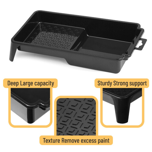Bates - Forro de Bandeja de Tinta, 4 Polegadas, 1 Bandeja de Plástico com 20 Forros Descartáveis 2