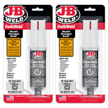 J-B Weld 6-Minuten-Set, Epoxid-KwikWeld, hochfest, wasserfest, 2er-Pack, dunkelgrau, 50176-2