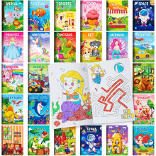 Benlouis 24Pack Mini Coloring Books Party favoriserer bulk til b?rn i alderen 2-4-8-12 klassev?relsesskolepriser sm? aktivitetsb?ger til f?dselsd
